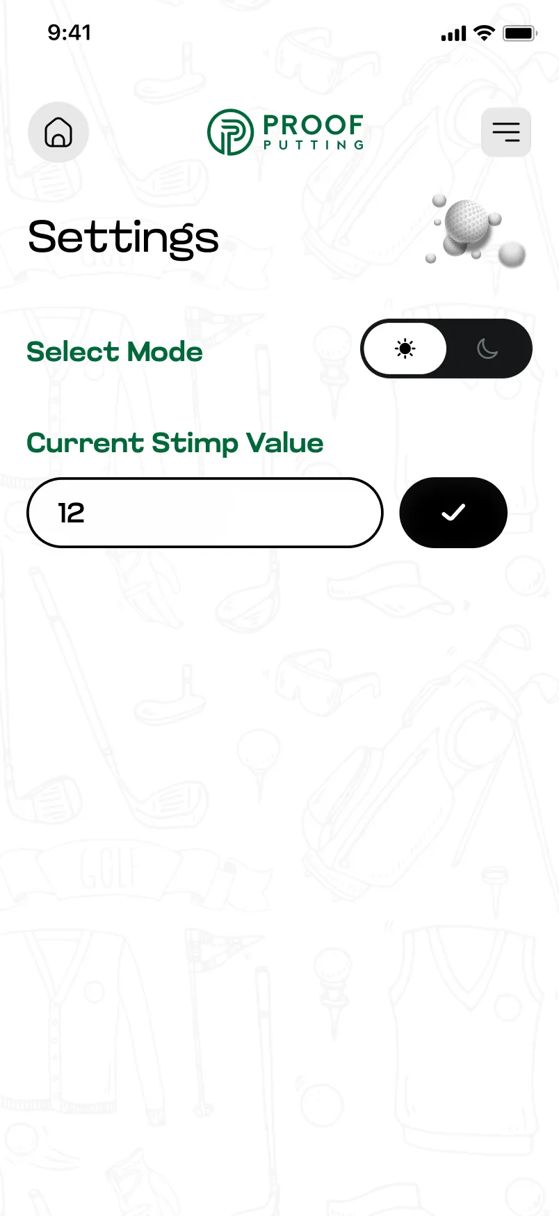 Proof Putting — Golf Putting Analysis App | Mobile UI — 02